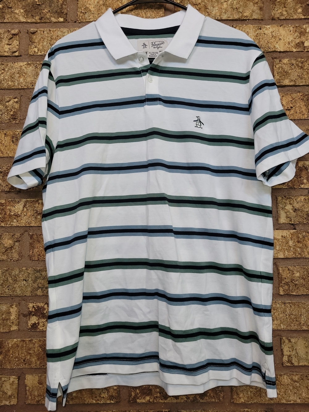 Original Penguin Men's Striped Cotton Polo Size XL